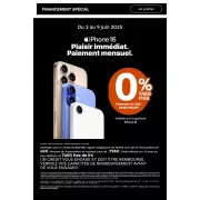 Ne ratez pas l’offre folle : iPhone 16 en 20x sans frais chez Boulanger + bonus reprise jusqu’à 100€ cumulable !
