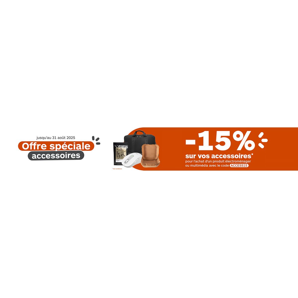 15% de remise sur les accessoires lors de l’achat d’appareils Boulanger