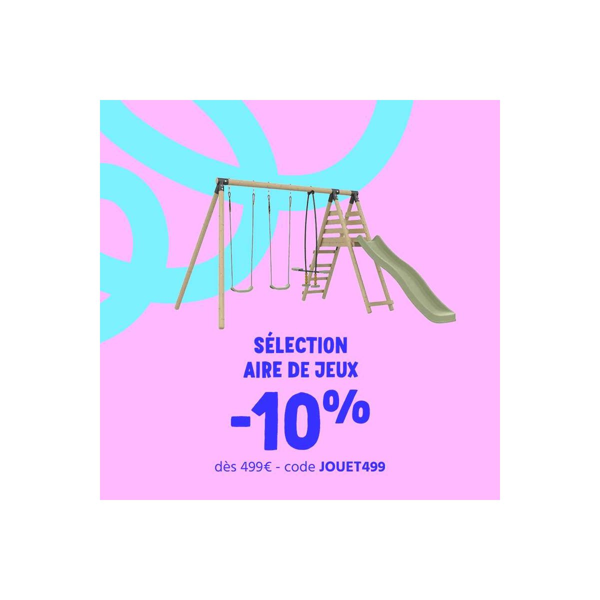 10% de réduction supplémentaire sur les aires de jeux chez CDiscount avec le code promo