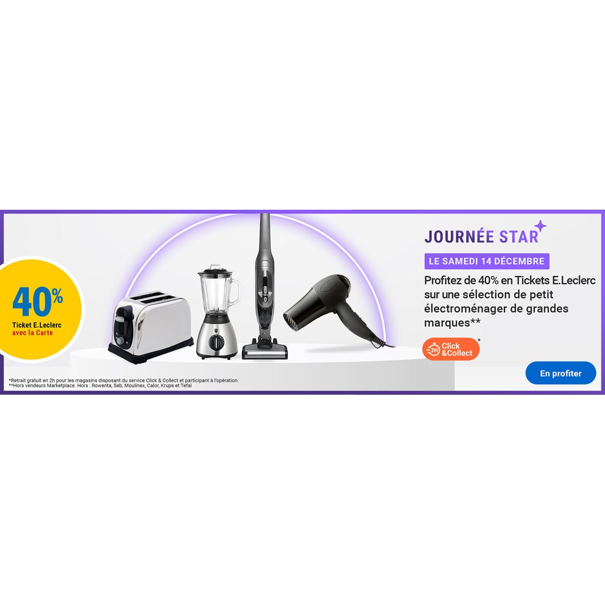 Belle promo E.Leclerc : 40% de remise sur le petit électroménager