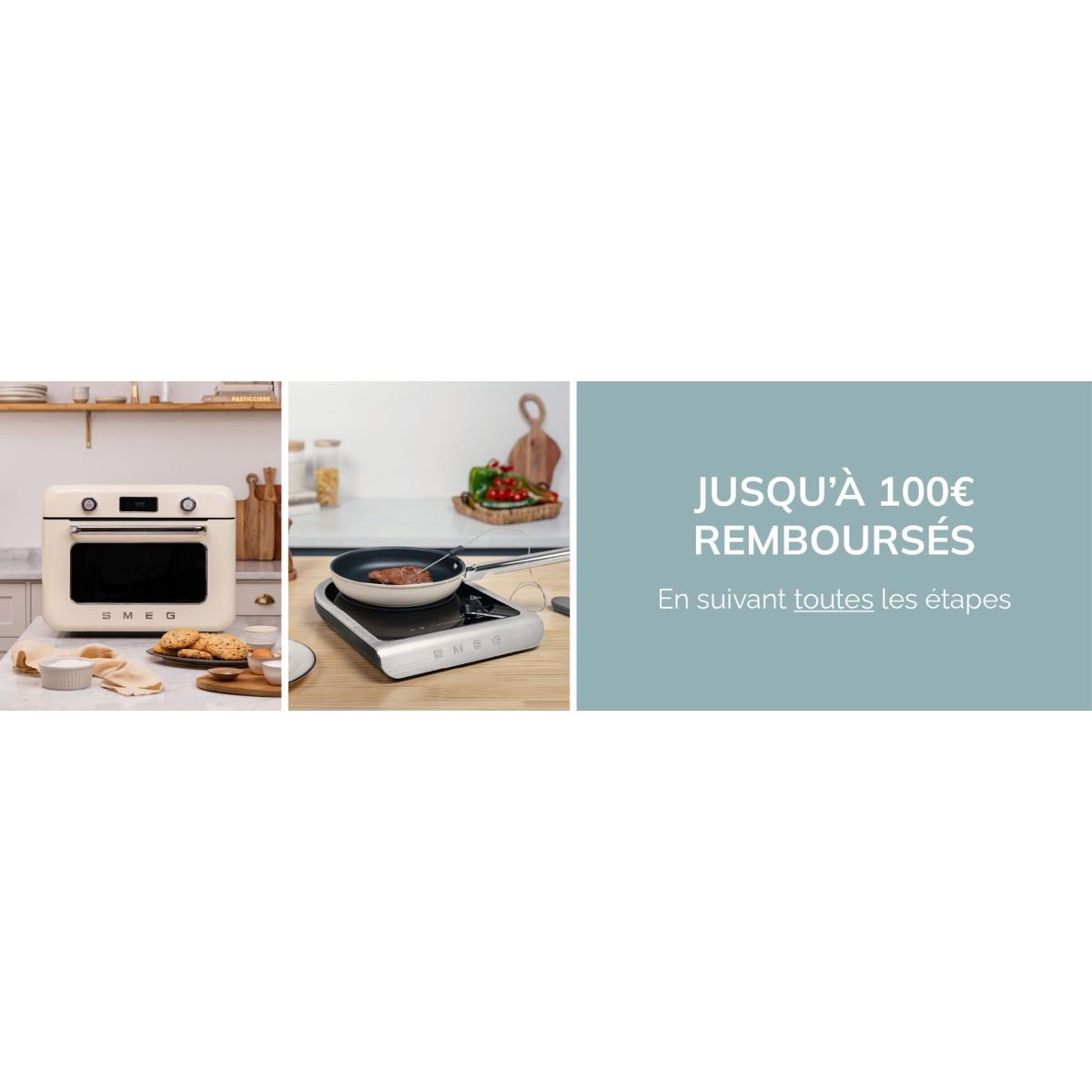 Mini four vapeur Smeg COF01 : jusqu’à 100€ remboursés - Offre limitée 2026