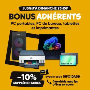 10% de remise Fnac sur l’informatique ce week-end : PC, tablettes et imprimantes en promo