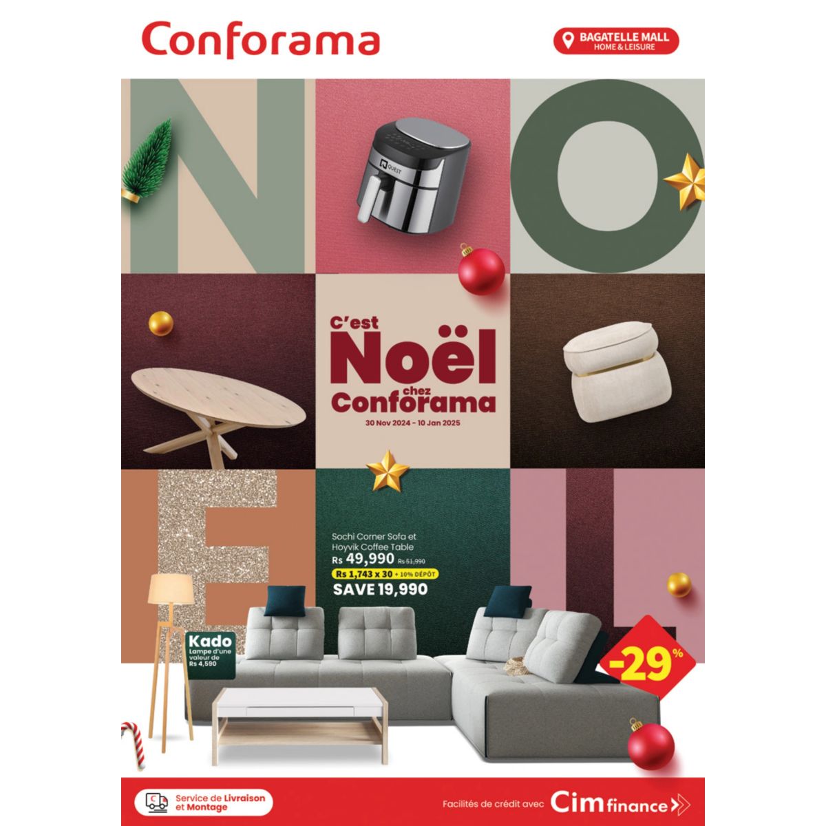 Conforama : Jusqu’au 15/12, profitez de -20% sur une large sélection avec le code promo