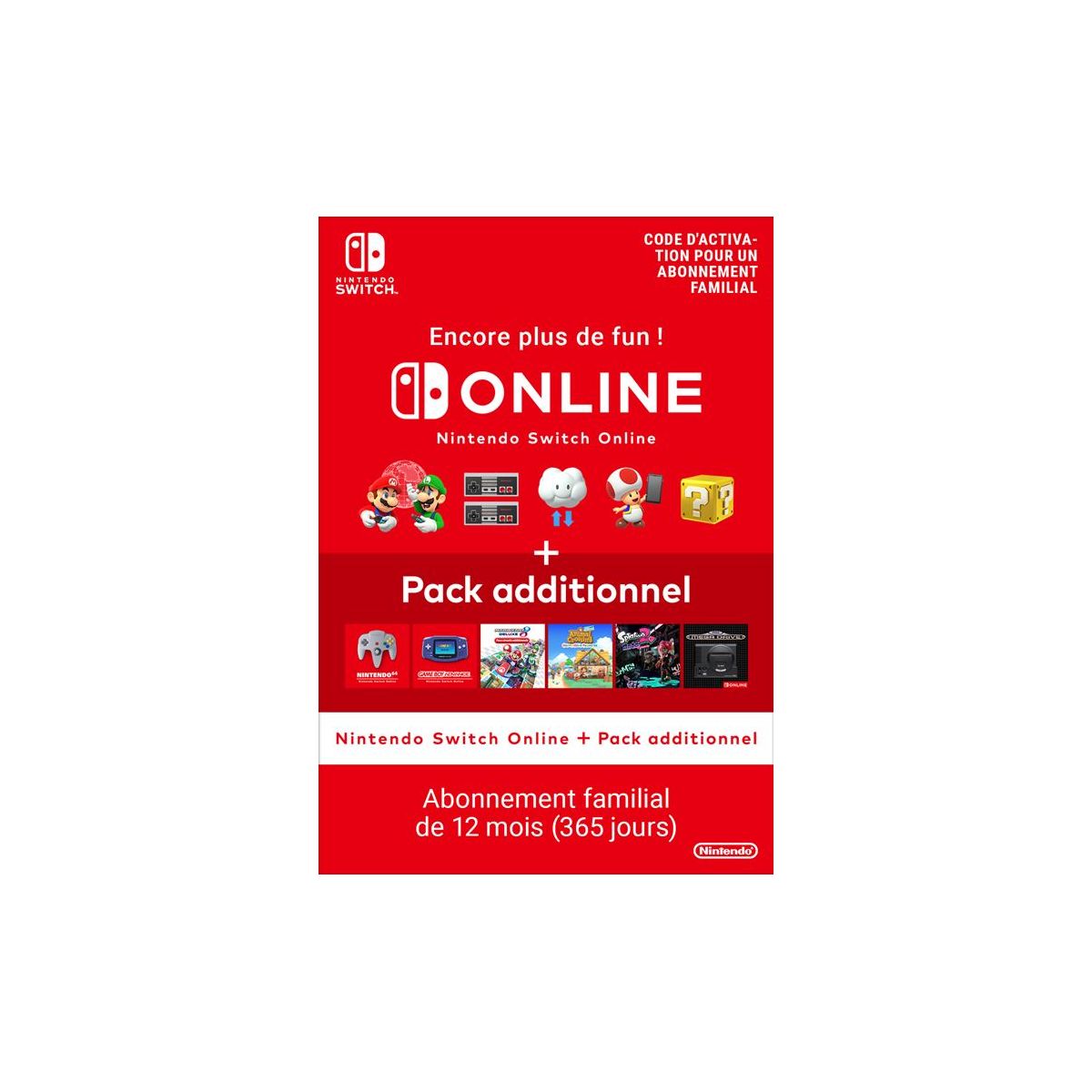 Nintendo Switch Online : 10€ de réduction chez Fnac.com