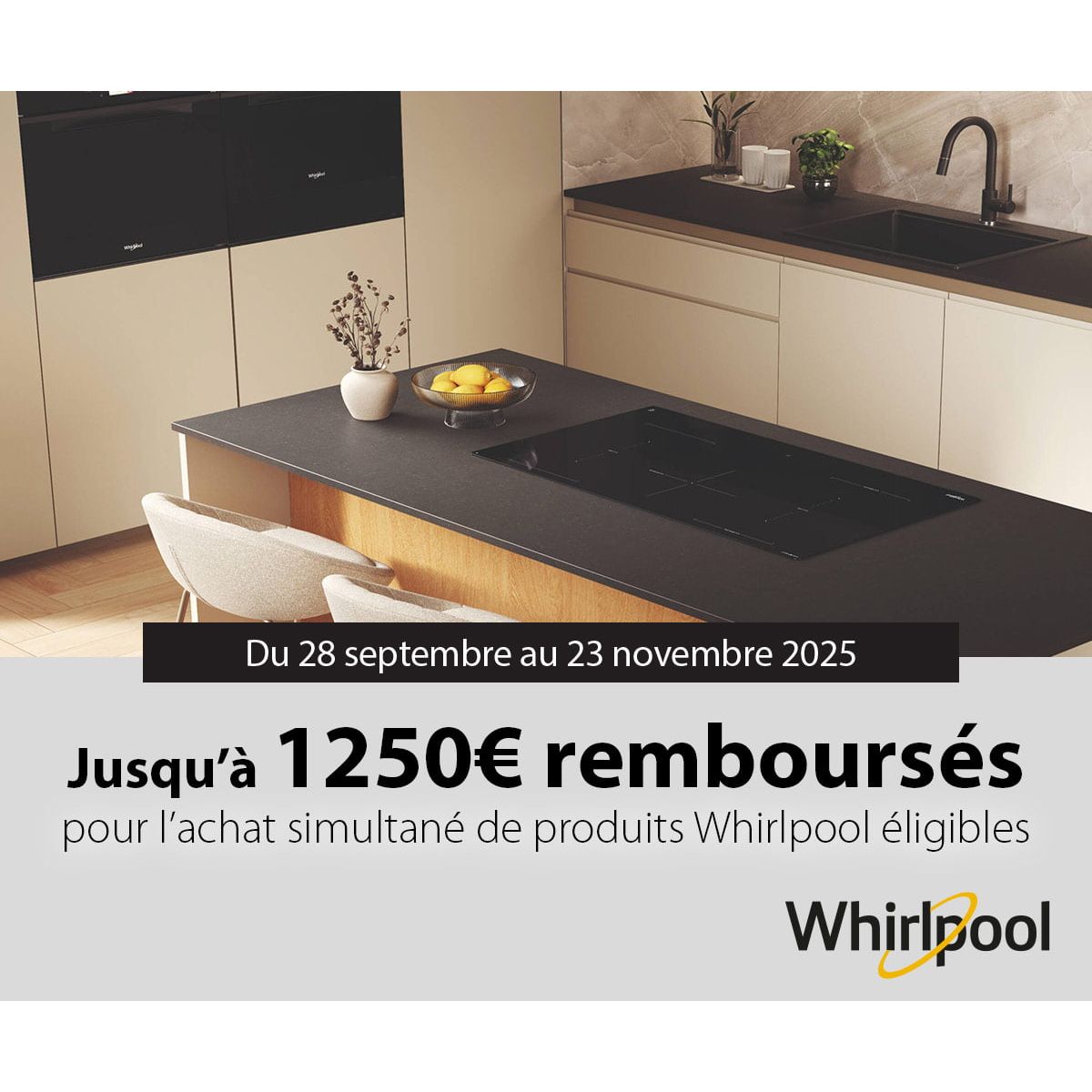 Whirlpool : jusqu’à 300€ remboursés sur WCT11A9FHTSB, WCT11A9FHTSSMAF, WVHF83BBUKIT
