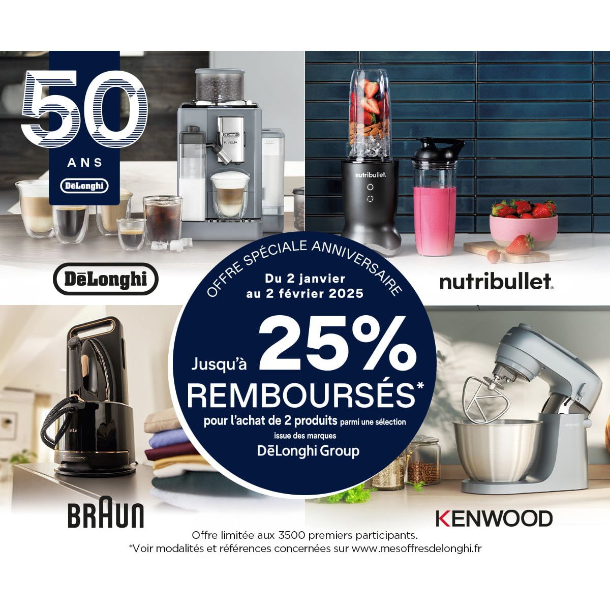 Bons plans De’Longhi : profitez jusqu’à 25% remboursés sur une large sélection de produits