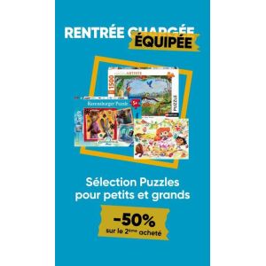 Fnac : 1 puzzle acheté, le 2ème à -50% sur une sélection de puzzles Nathan et Ravensburger