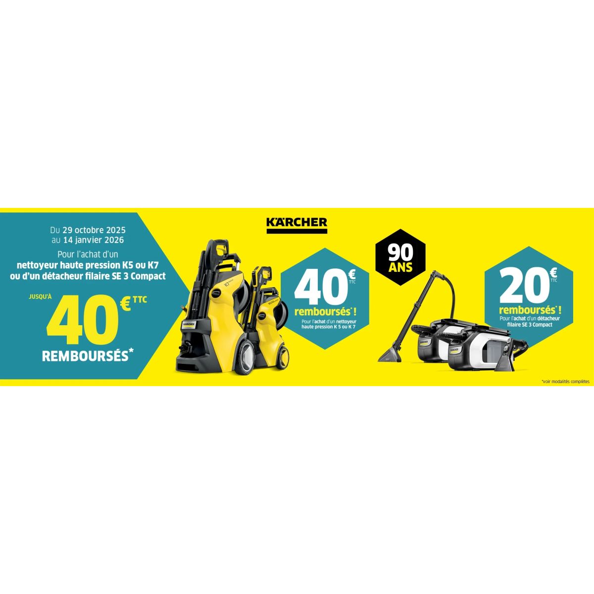 Nettoyeurs Karcher K5 & K7 à prix réduit 40€ remboursés, liste des — free download