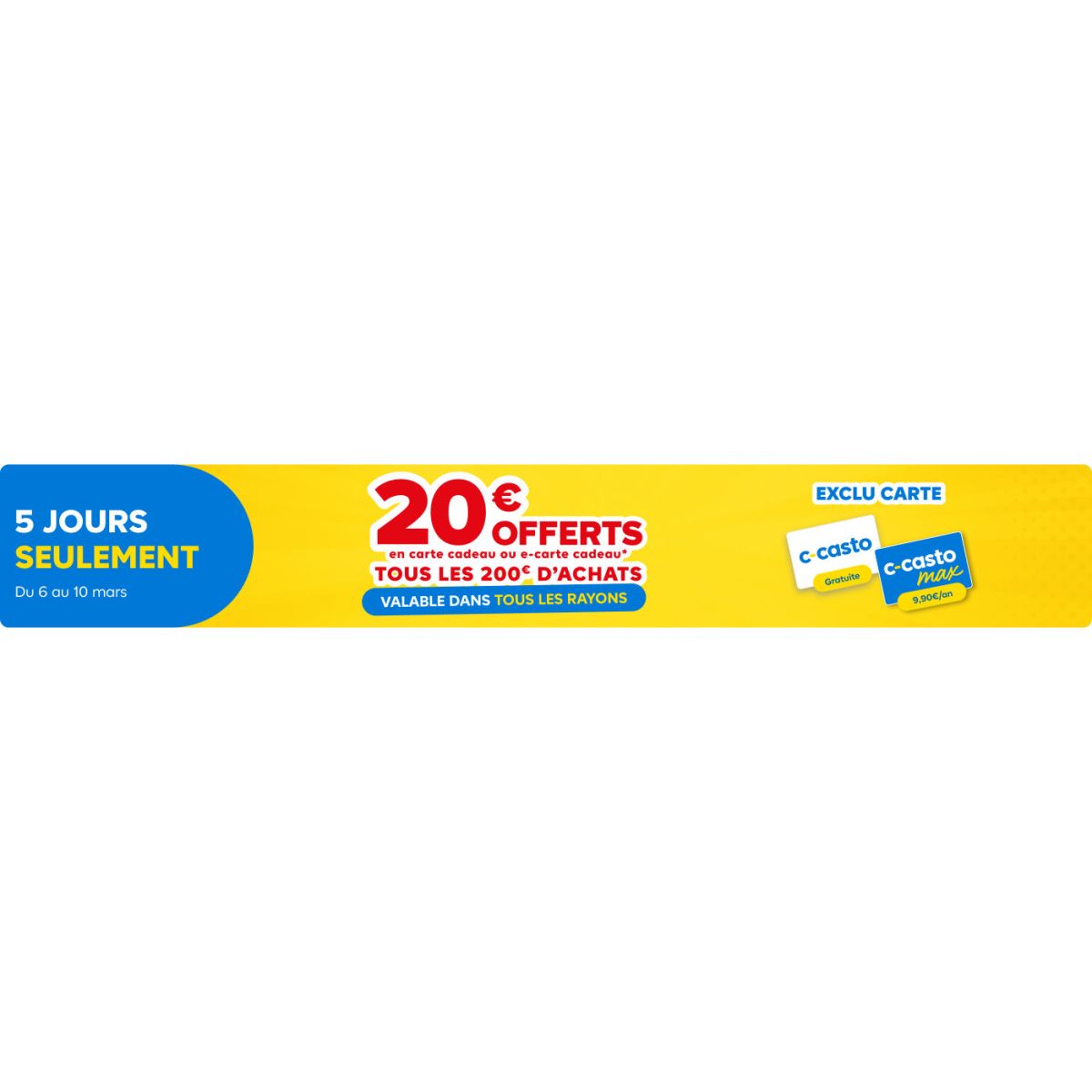 20€ offerts chez Castorama : économisez sur vos achats avec la carte C-Casto