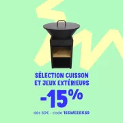 15% chez CDiscount sur les jeux d’extérieur et la cuisson : barbecues, trampolines et plus à prix réduits !