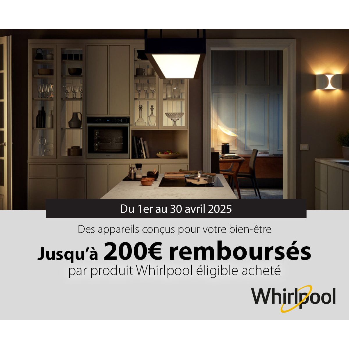 Jusqu’à 30€ remboursés sur les lave-vaisselles Whirlpool WIO3T133PE6.5 et WBO3T333P6.5X