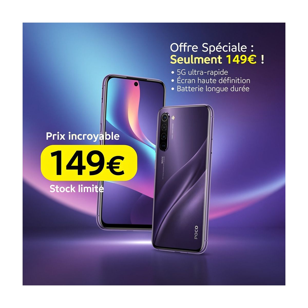 Xiaomi Poco M7 Pro 5G : Performances et écran AMOLED à prix réduit pour un smartphone complet