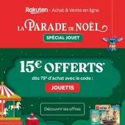 Ne ratez pas les 15€ offerts sur Rakuten dès 79€ d’achat sur les jeux, jouets et figurines !