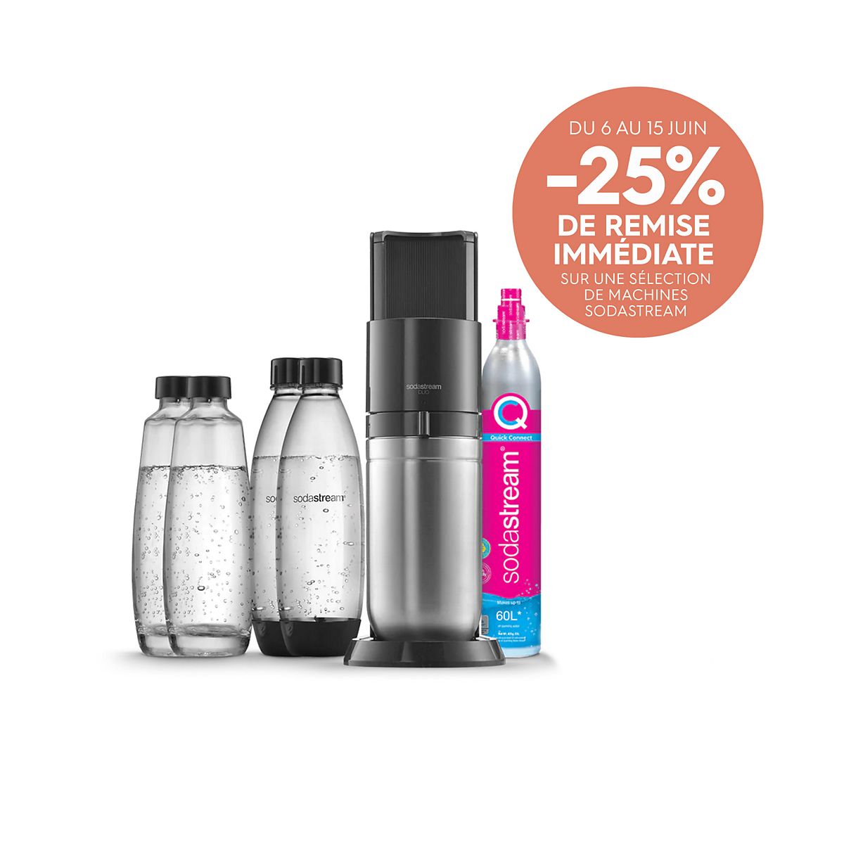 Offre Boulanger : Machines SodaStream à prix réduit et 2ème concentré à moitié prix en ce moment