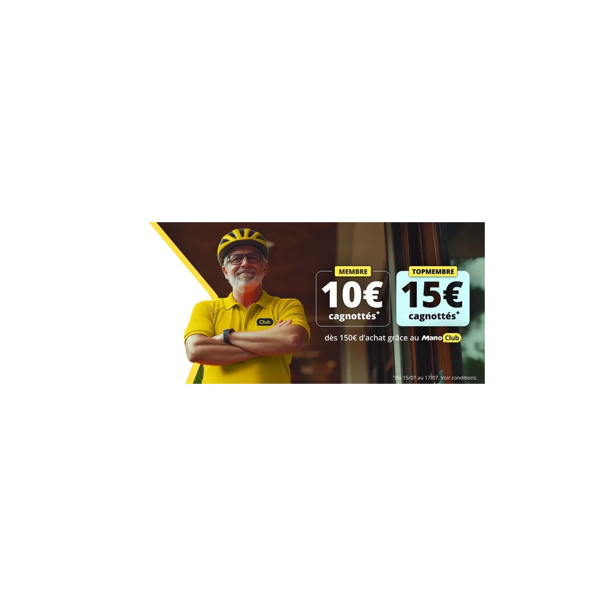 Cagnottez 10€ dès 150€ d’achat sur l’appli ManoMano avec le programme de fidélité ManoClub
