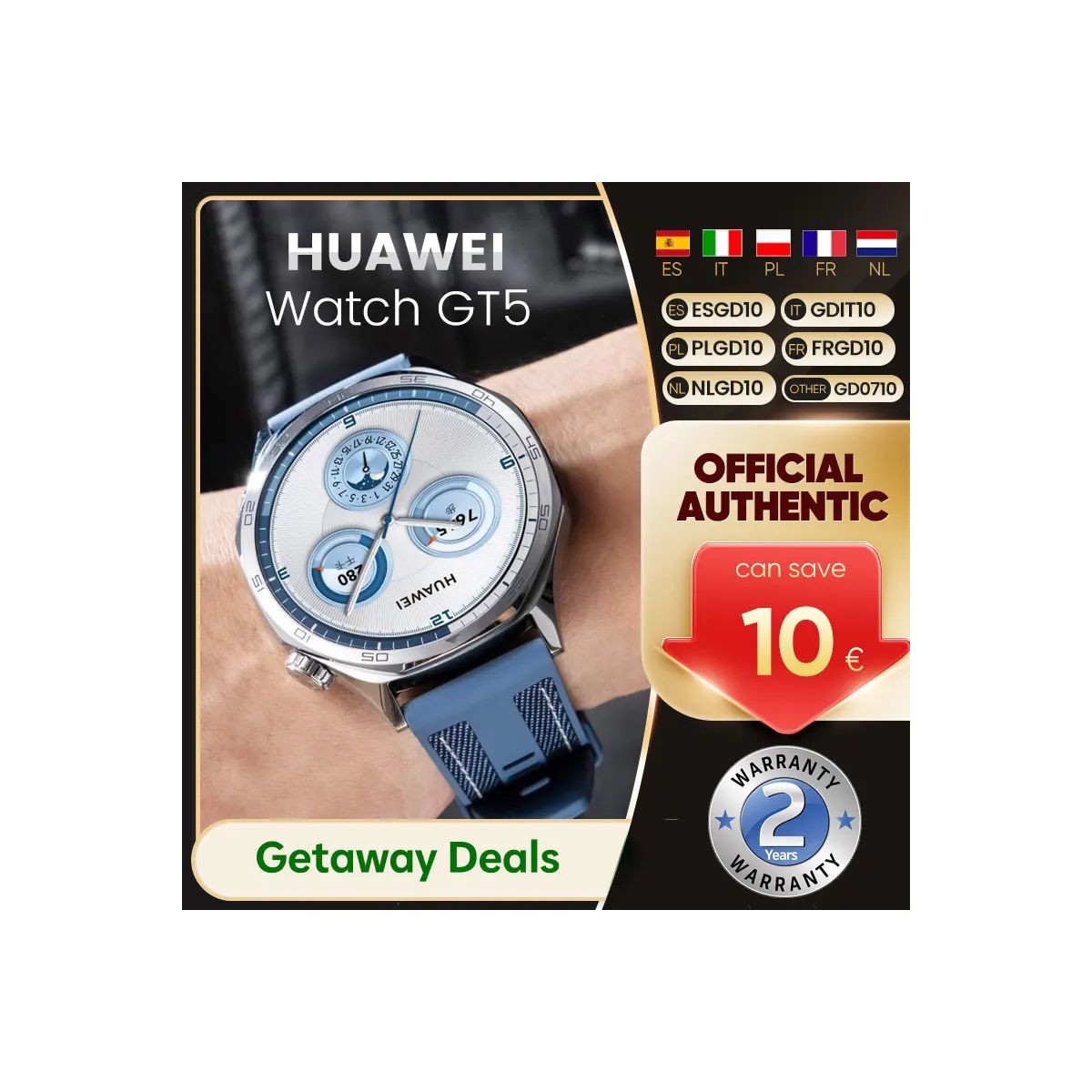 Montre Huawei Watch GT 5 en promotion chez AliExpress : smartwatch haut de gamme à prix réduit