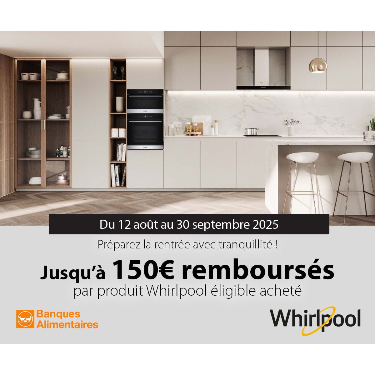 Jusqu'à 70€ remboursés sur four Whirlpool WO54S8PPM1SXAF et WO54S8PPM1SBAF avec Bonne-Promo
