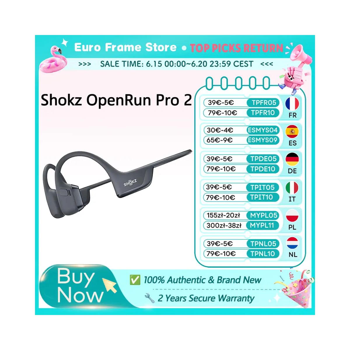 Les Shokz OpenRun Pro 2 à 103,33 € : la conduction osseuse haut de gamme à prix réduit