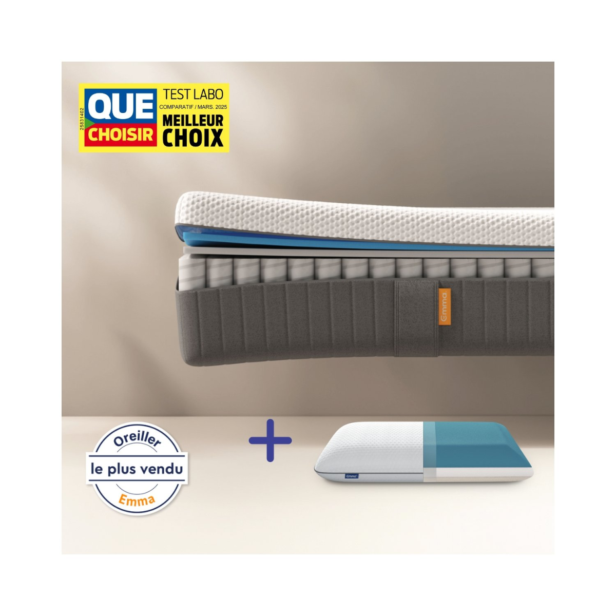 38% de réduction sur les matelas Emma Original II + oreillers chez Carrefour : dormez mieux pour moins cher