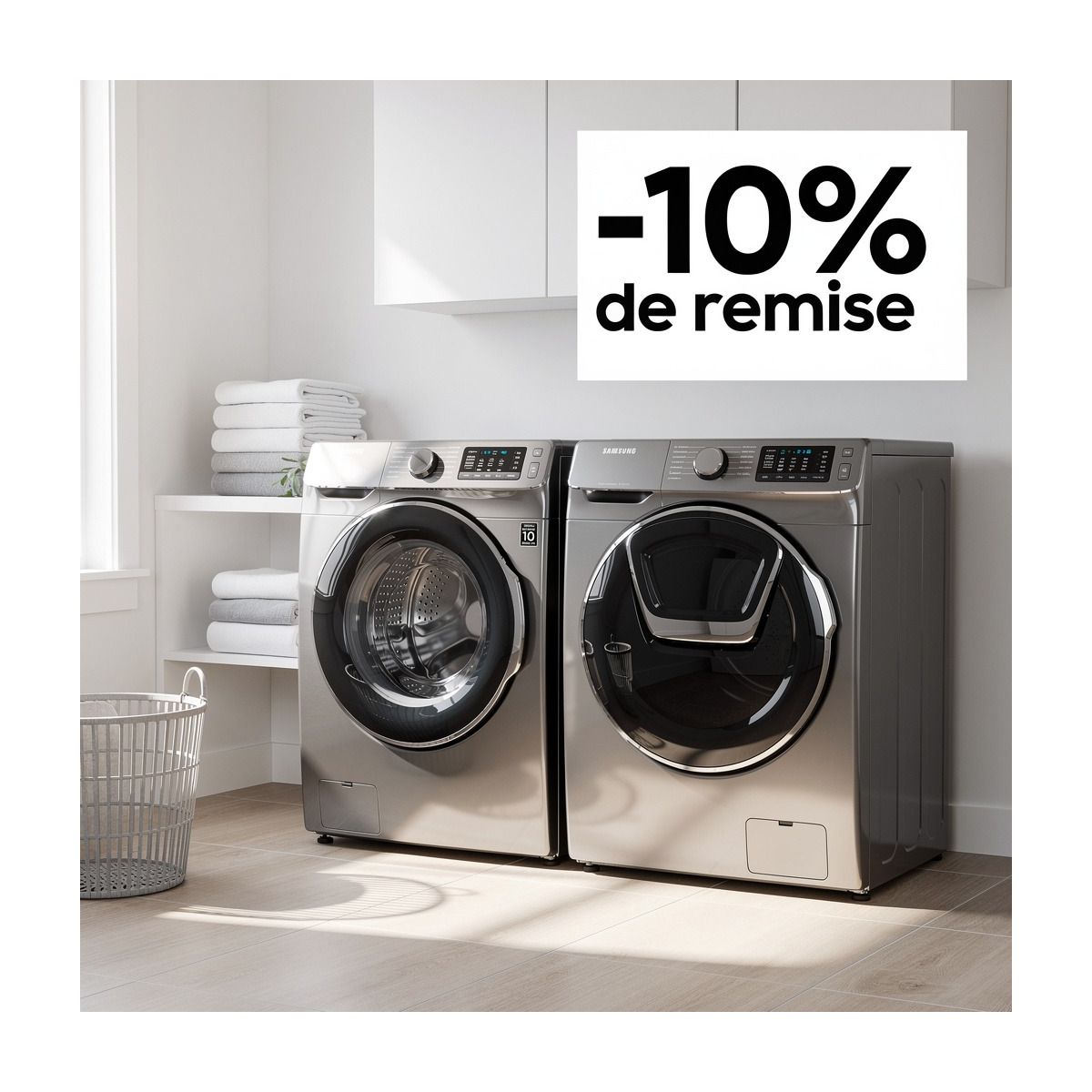 Promotion exceptionnelle : 10% de réduction sur tout l'électroménager Samsung