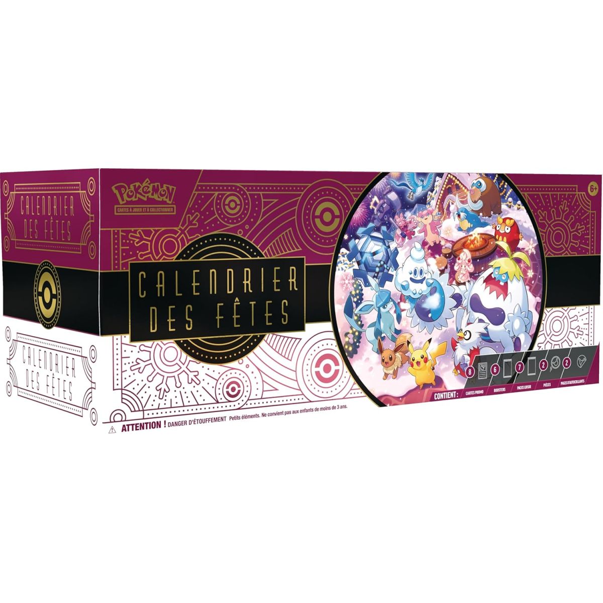 Coffret Pokémon Calendrier des Fêtes avec cartes brillantes et boosters à petit prix