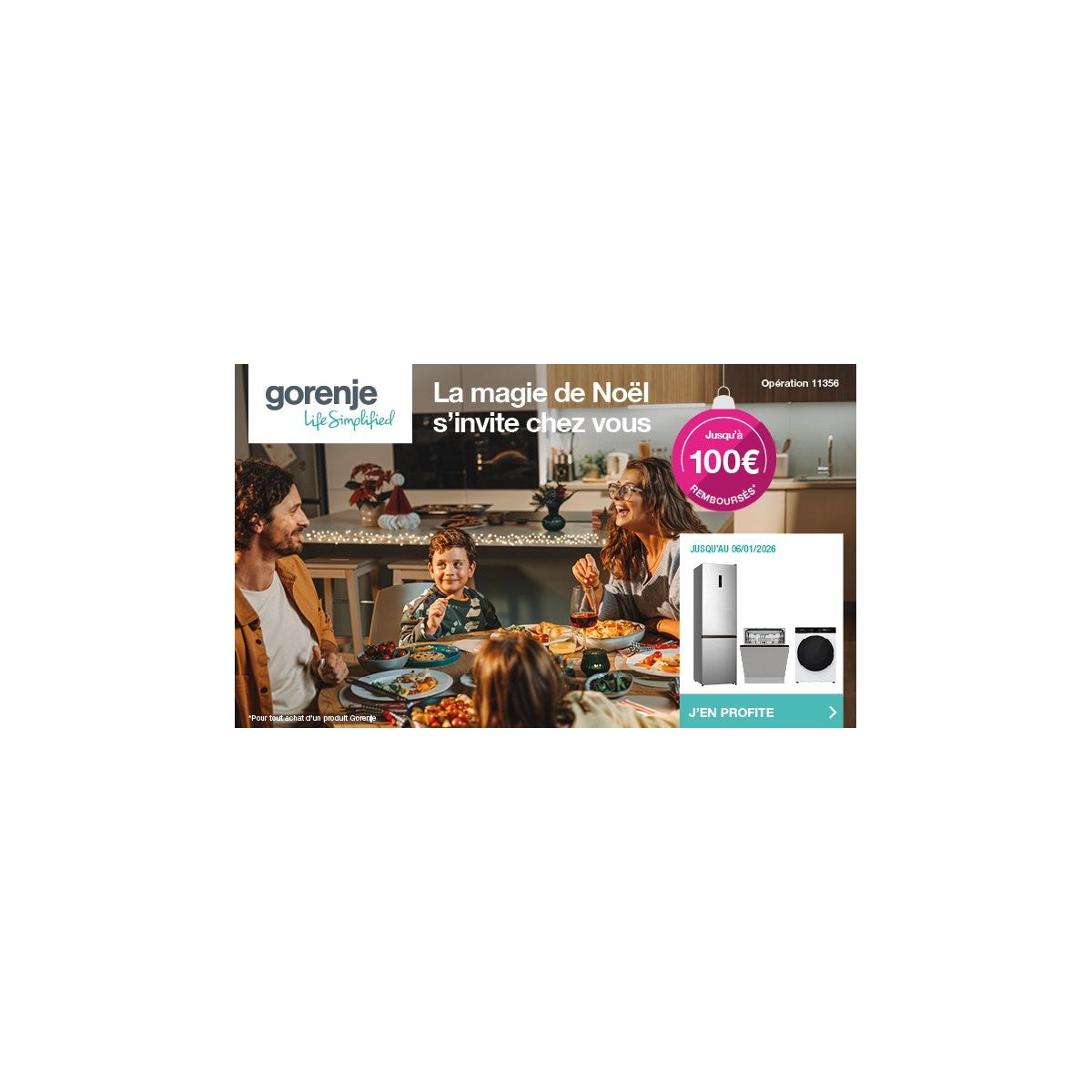 Gorenje : 30€ remboursés sur WD2PA964ADW et BM201AG1BG jusqu’au 06/01/26