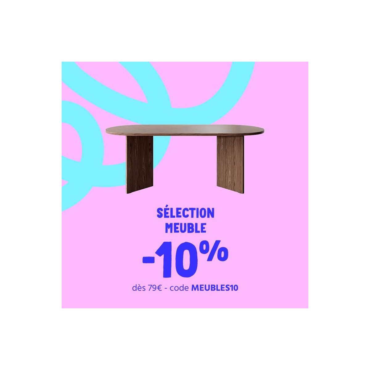 10% de réduction supplémentaire sur une sélection de meubles chez CDiscount