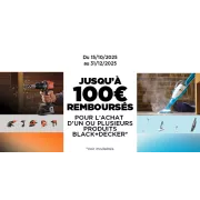 100€ OFFERTS sur vos outils Black & Decker ! Découvrez comment en profiter dès maintenant