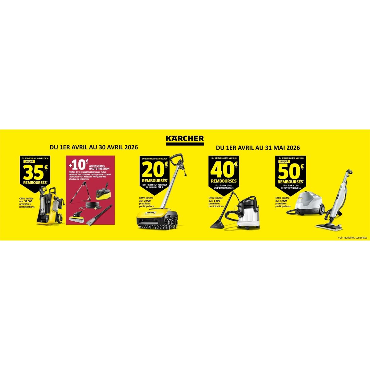Offre Karcher : 30€ remboursés sur nettoyeurs vapeur SC 3 - Profitez-en vite sur Bonne-promo !