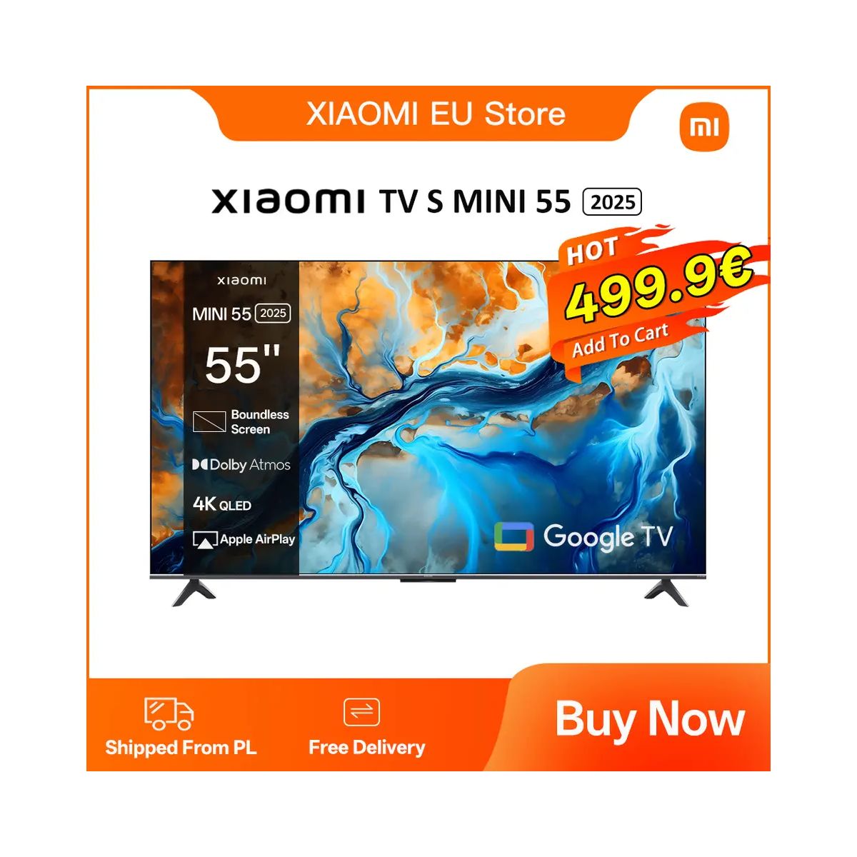 Offre exclusive : Xiaomi TV S Mini 55 2025 avec Dolby Atmos à prix cassé sur AliExpress