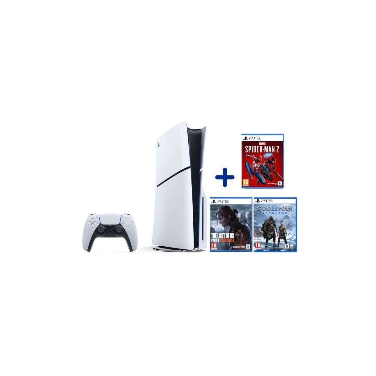 Pack PS5 Slim + Spider-Man 2, The Last of Us Part II et God of War Ragnarök à prix réduit chez CDiscount