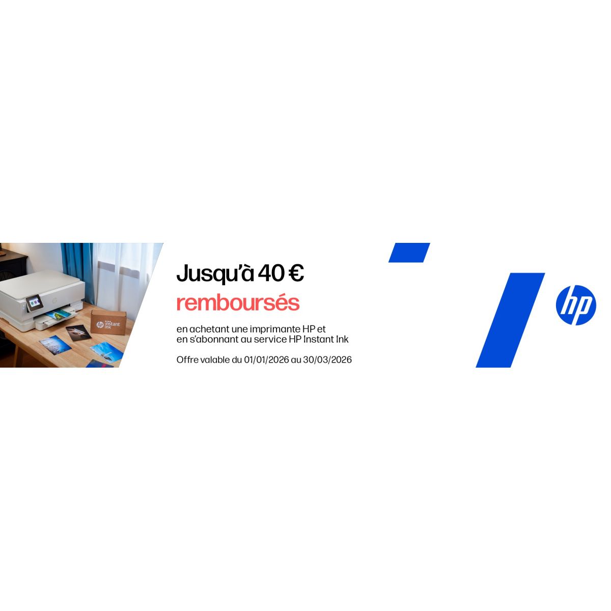 ODR HP 2026 : 10€ remboursés sur imprimantes DeskJet + Instant Ink éligibles