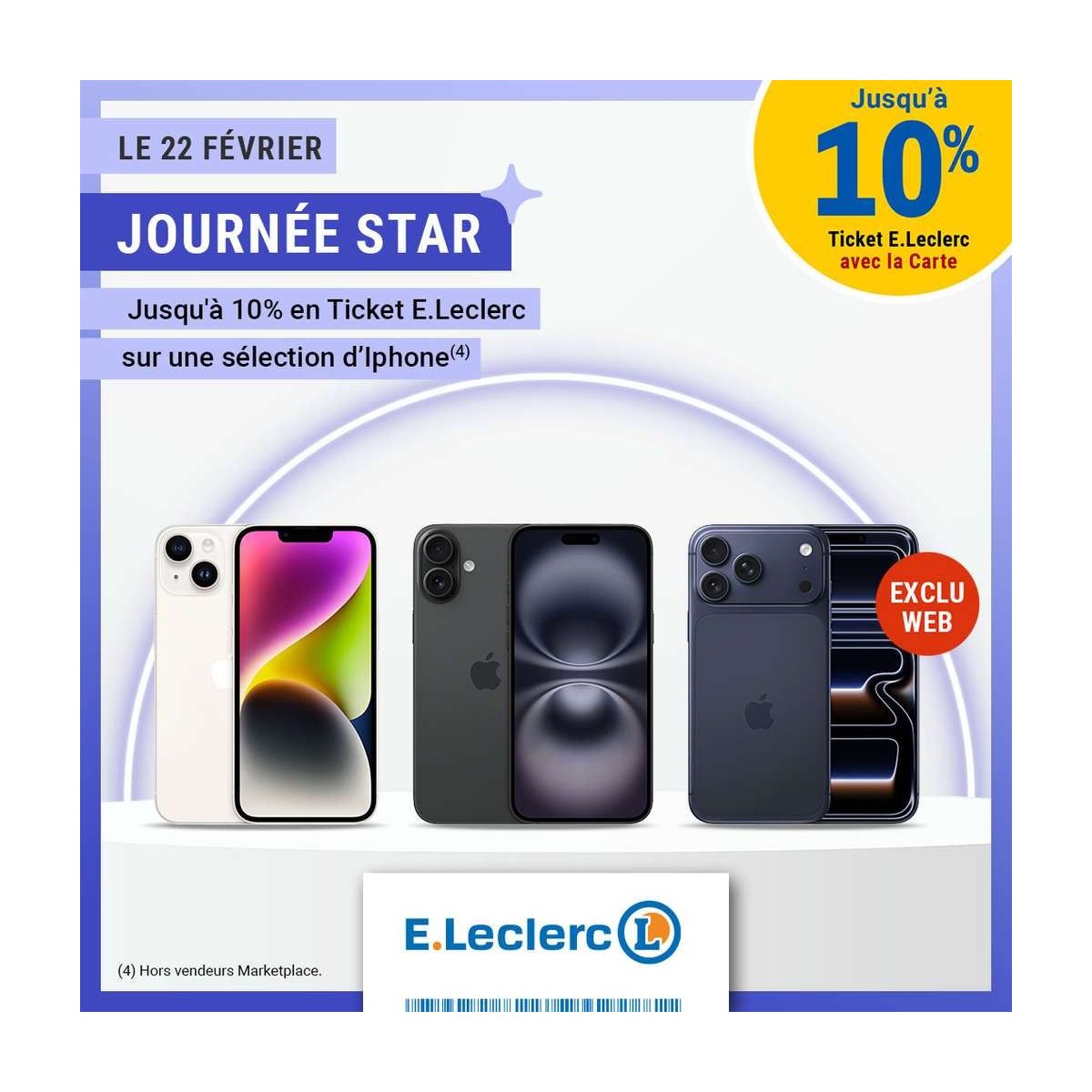 Découvrez l'offre exclusive E.Leclerc sur l'iPhone 17 avec 10% de réduction