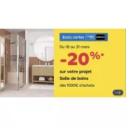 Une offre incroyable : 20% de remise sur tous vos achats salle de bains