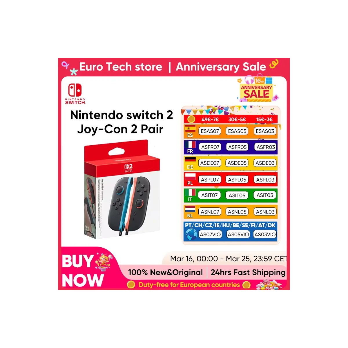 Découvrez les manettes Joy-Con 2 pour Nintendo Switch à prix réduit sur AliExpress !