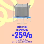 CDiscount : 25% de réduction sur les trampolines et accessoires, profitez-en dès maintenant !