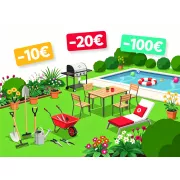 Promo Rakuten : 10 €, 20 € ou 100 € à gagner sur le matériel de jardin