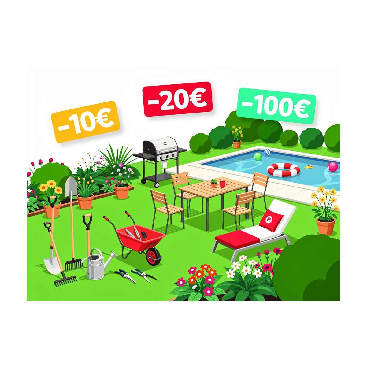 Rakuten : jusqu’à 100 € offerts sur les achats jardin et bricolage