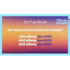 Cultura offre jusqu’à 60 € de réduction sur les instruments de musique