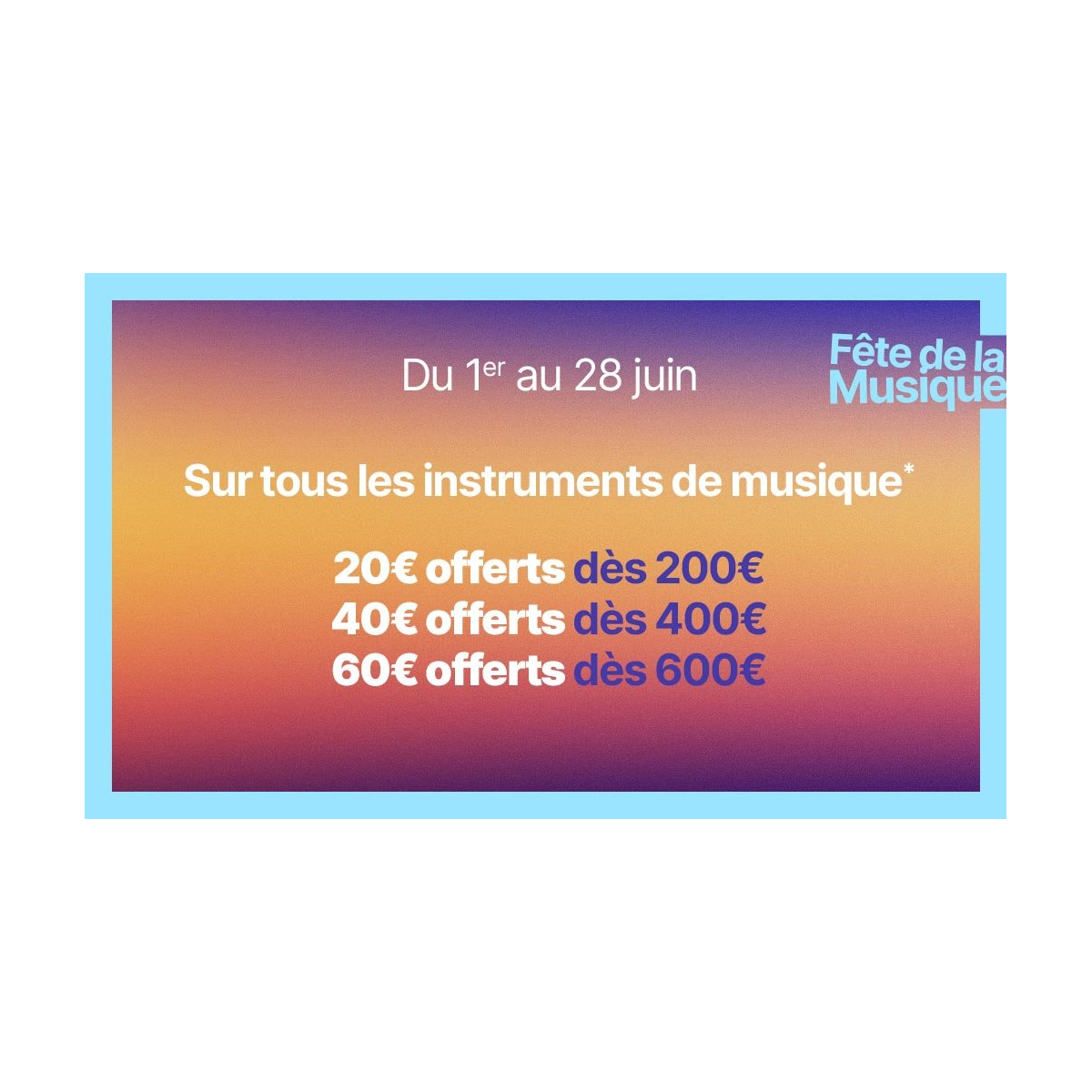 Cultura offre jusqu’à 60 € de réduction sur les instruments de musique
