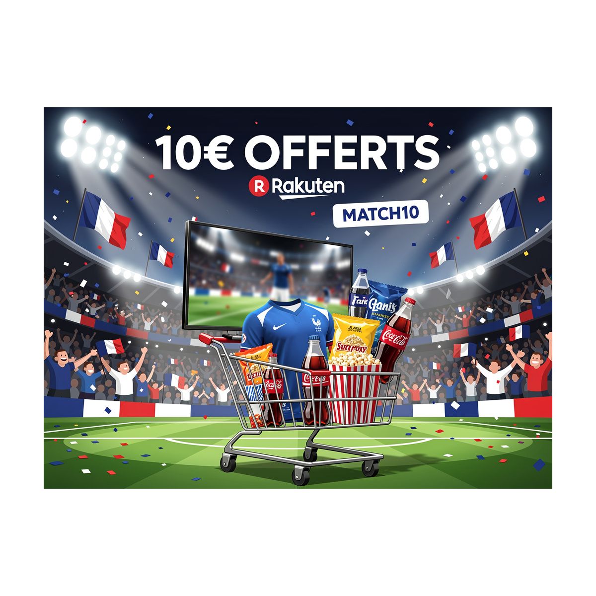 Rakuten offre 10 € pour le match de la France : une promo à ne pas manquer