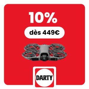 Darty offre 10 % de réduction sur une sélection de drones et accessoires dès 449 €