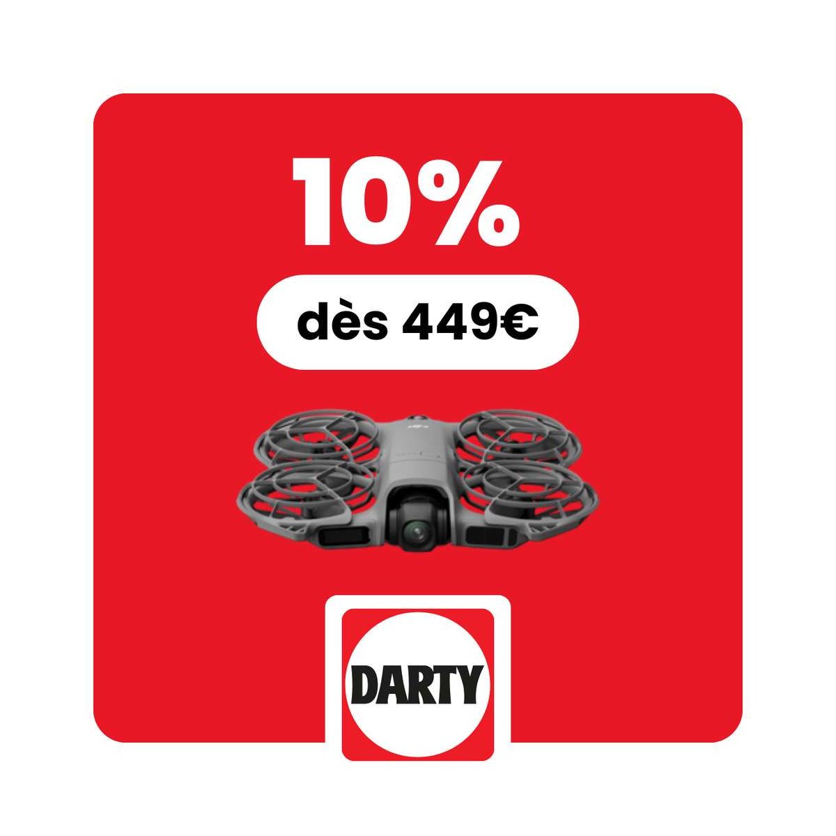 Darty offre 10 % de réduction sur une sélection de drones et accessoires dès 449 €