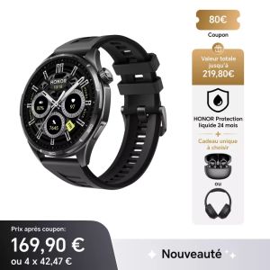 La HONOR Watch 6 à prix réduit avec des écouteurs et une protection en bonus