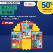 50% de réduction sur les feutres et crayons STABILO chez E.Leclerc : une aubaine pour la rentrée et les loisirs créatifs !