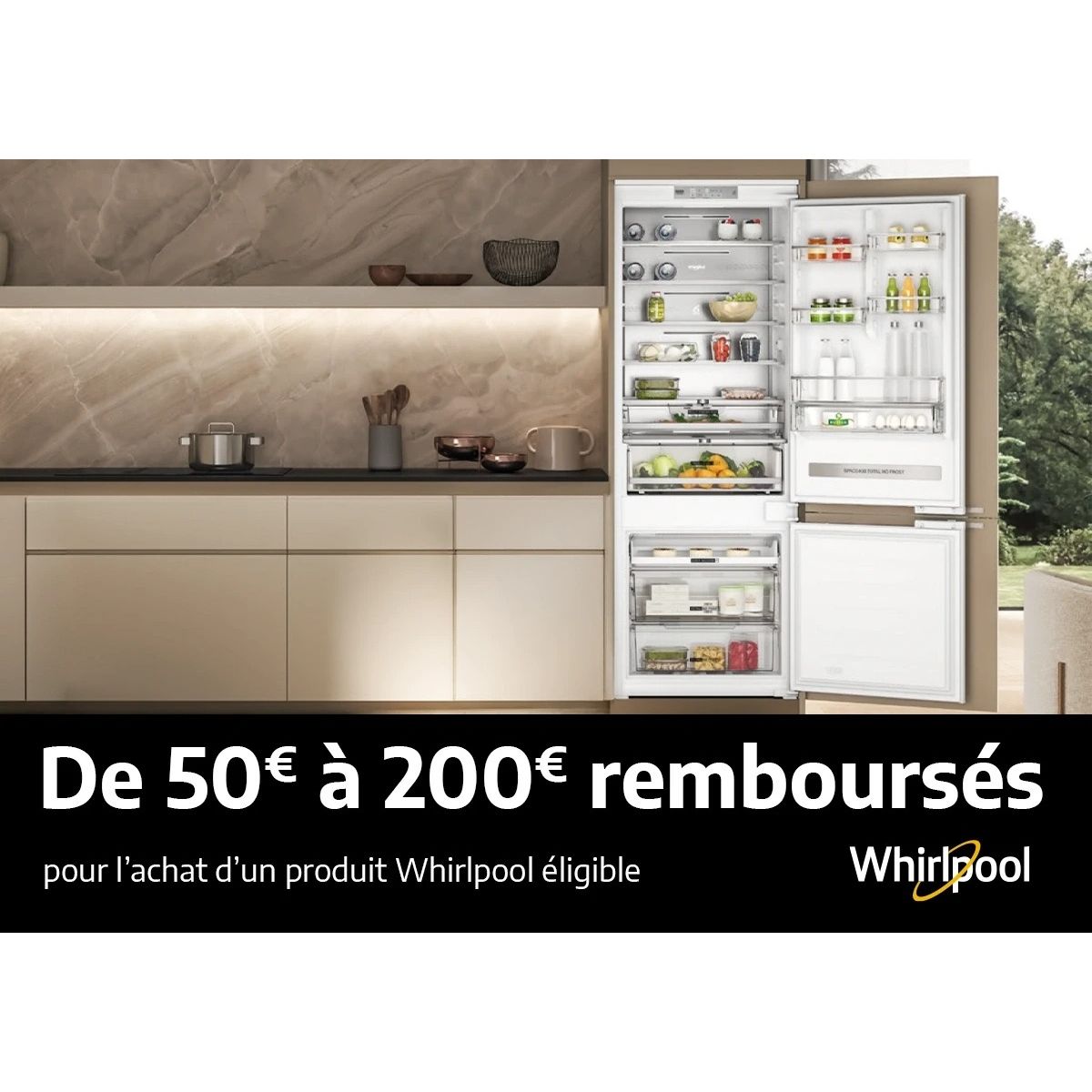 Quels réfrigérateurs Whirlpool offrent un remboursement de 200 € en 2026 ?