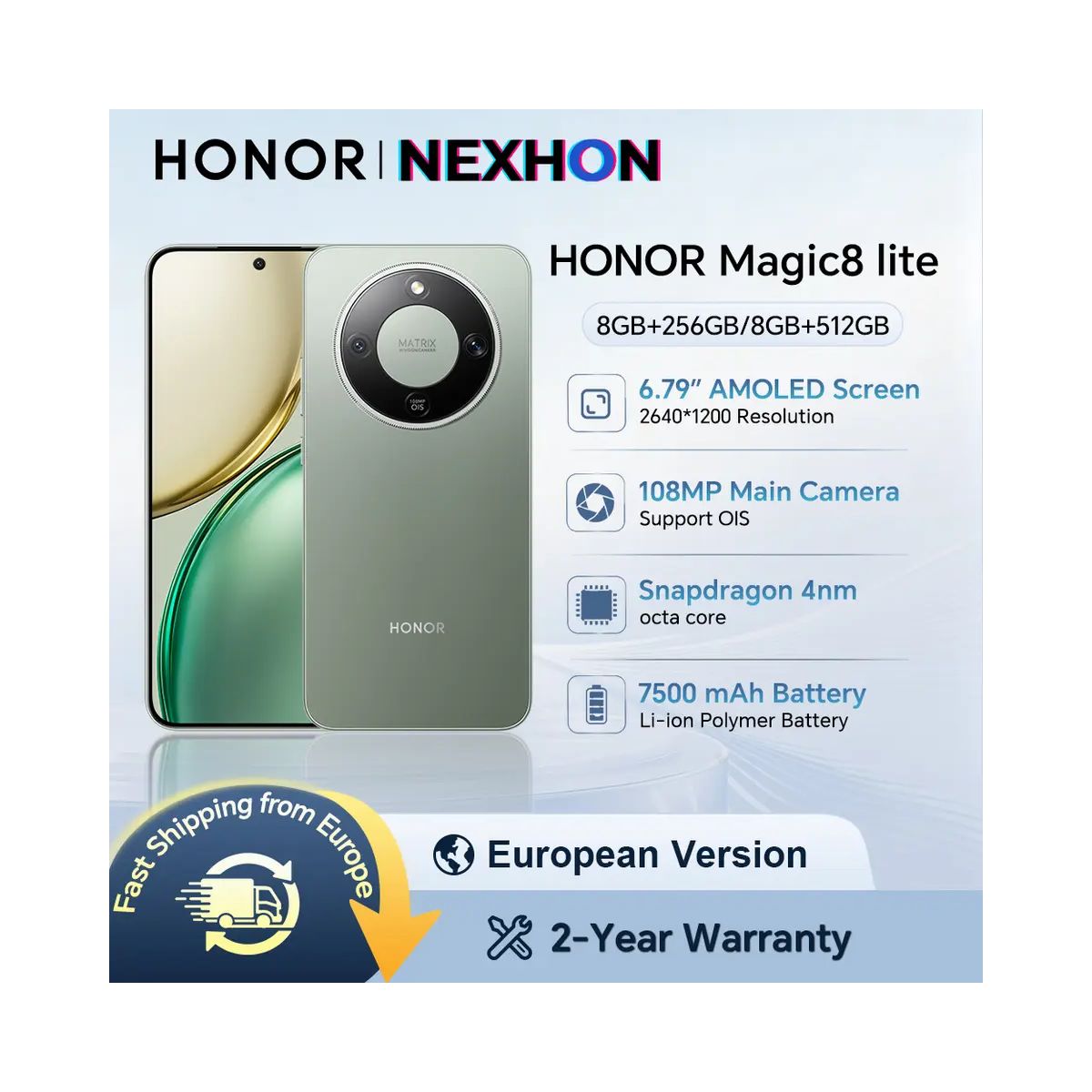 Le HONOR Magic8 Lite 5G à 203,22 € : un smartphone polyvalent à prix réduit