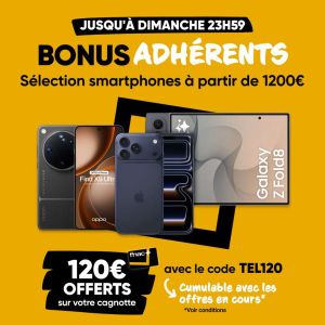Fnac : 120€ offerts sur votre compte fidélité pour l’achat d’un smartphone à 1200€ ou plus