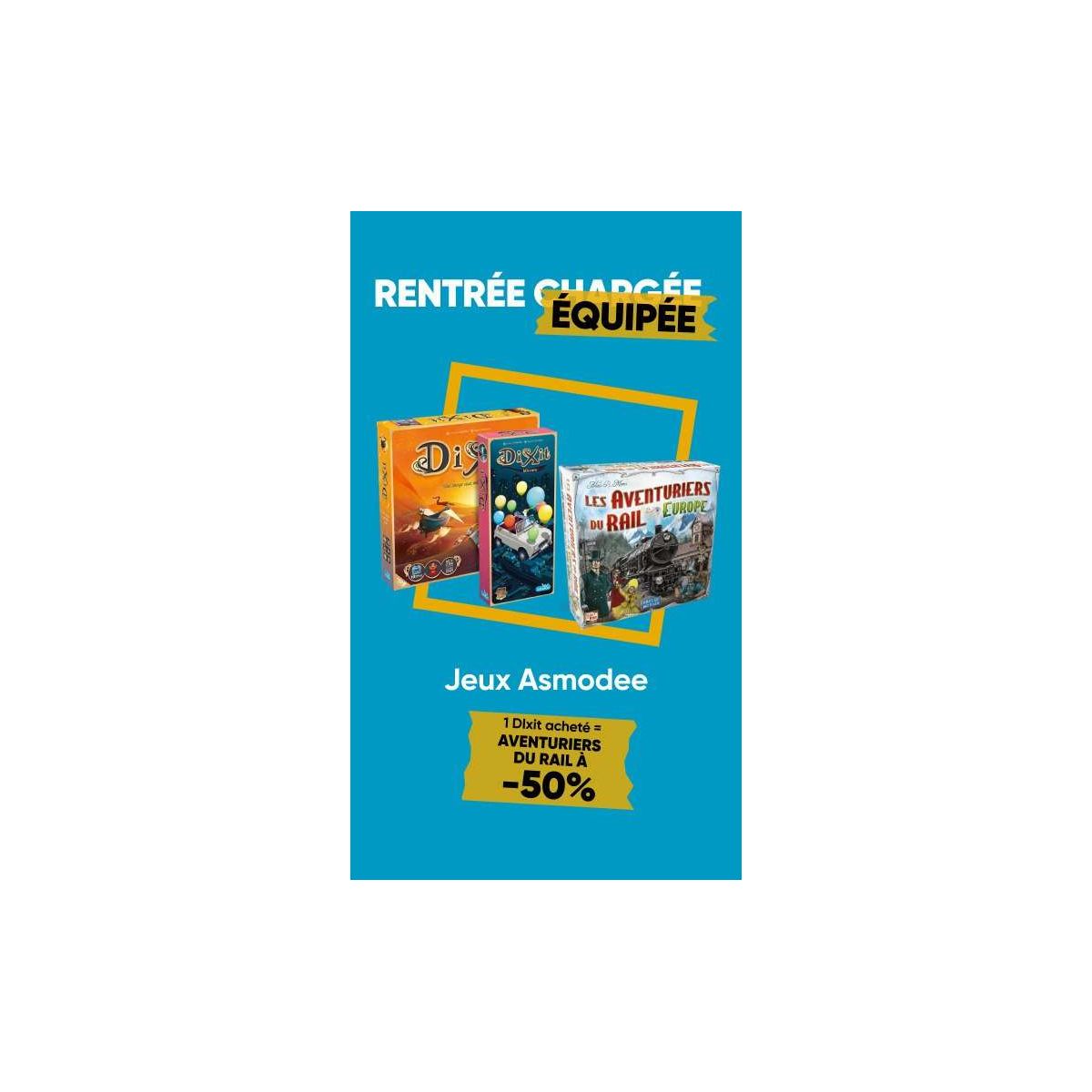 Fnac : -50% sur Les Aventuriers du Rail avec l’achat d’un Dixit Asmodee