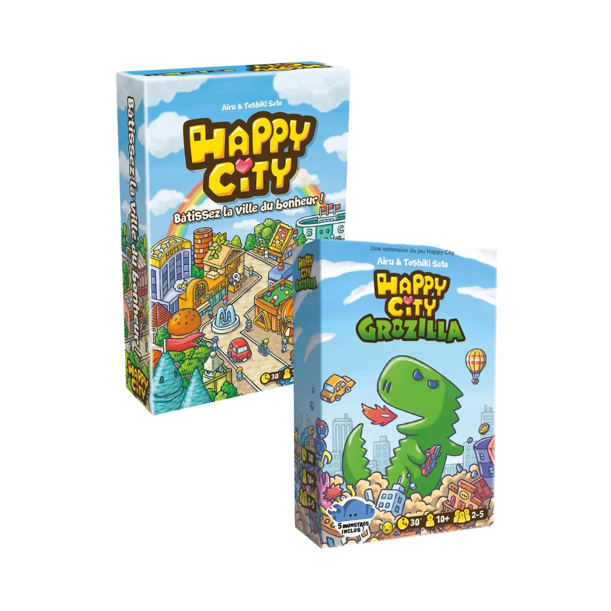 Happy City et son extension Grozilla en pack à prix réduit chez EspritJeu